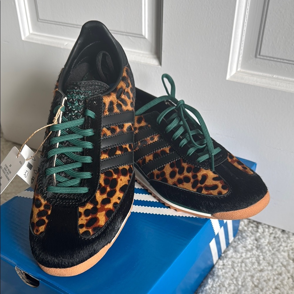 Adidas SL 72 leopard print sneakers nwt